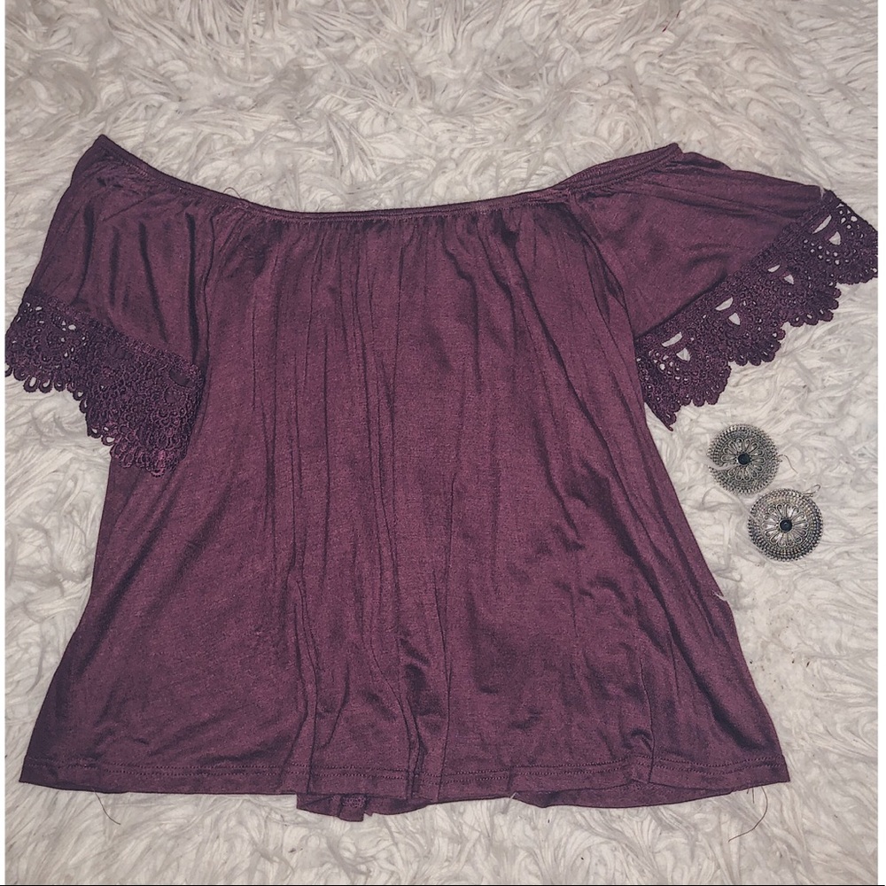 Off the shoulder crop top